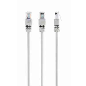 Patch cord U/UTP 5e lanko CCA PVC šedá 15m 26AWG Økab: 5mm