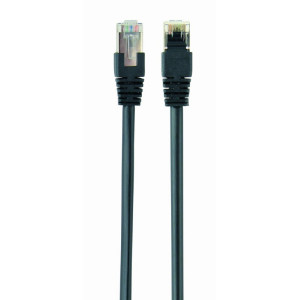 Patch cord F/UTP 5e lanko CCA PVC černá 1m 26AWG Økab: 5,3mm