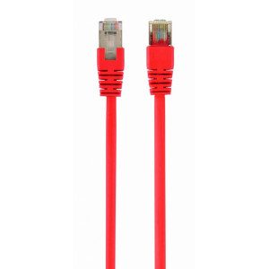 Patch cord F/UTP 5e lanko CCA PVC červená 2m 26AWG tienený