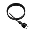 Kabel 2x1mm2 CEE 7/17 (C) vidlice,vodiče PVC 3m černá 16A