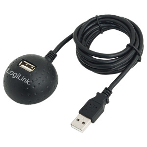 Kabel USB 2.0 USB A zásuvka,USB A vidlice niklovaný 1,5m