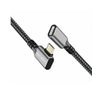 Kabel USB 3.2 Gen 2 USB C zásuvka,USB C úhlová zástrčka 2m