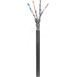 Vodič S/FTP 4x2x23AWG externí 6a drát Cu LSZH černá CPR: Fca