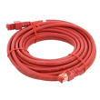 Patch cord S/FTP 6 lanko Cu LSZH červená 7,5m 27AWG