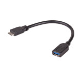 Kabel OTG,USB 3.0 USB A zásuvka,USB B micro vidlice 0,15m