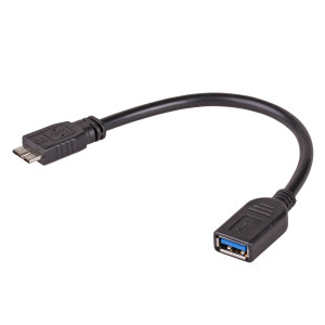 Kabel OTG,USB 3.0 USB A zásuvka,USB B micro vidlice 0,15m