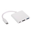 Adaptér USB 3.0,USB 3.1 niklovaný 0,2m bílá stříbrná