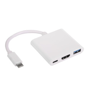 Adaptér USB 3.0,USB 3.1 niklovaný 0,2m bílá stříbrná