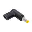 Adaptér USB C zásuvka,DC 4,8/1,7 zástrčka černá 100W 5A