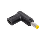 Adaptér USB C zásuvka,DC 4,8/1,7 zástrčka černá 100W 5A