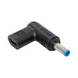 Adaptér USB C zásuvka,DC 4,5/3,0 zástrčka černá 100W 5A