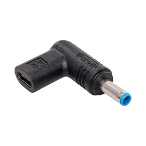 Adaptér USB C zásuvka,DC 4,5/3,0 zástrčka černá 100W 5A