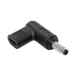 Adaptér USB C zásuvka,DC 4,8/1,7 zástrčka černá 100W 5A