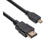 Kabel HDMI 1.4 HDMI micro zástrčka,HDMI vidlice 1,5m černá