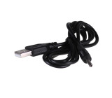 Kabel USB A vidlice,DC 3,5x1,35 zástrčka přímý černá 0,8m