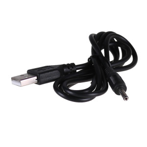 Kabel USB A vidlice,DC 3,5/1,35 zástrčka přímý černá 0,8m