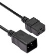 Kabel 3x1mm2 IEC C19 zásuvka,IEC C20 vidlice PVC 1,8m černá