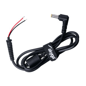 Kabel 2x0,5mm2 vodiče,DC 5,5/3,0 zástrčka úhlový černá 1,2m