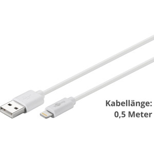 Kabel USB 2.0 vidlice Apple Lightning,USB A vidlice 0,5m