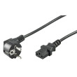 Kabel CEE 7/7 (E/F) úhlová vidlice,IEC C13 zásuvka PVC 1,5m