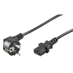 Kabel CEE 7/7 (E/F) úhlová vidlice,IEC C13 zásuvka PVC 1,5m