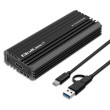 Box pro disky: M.2 PnP SATA III,USB 3.1 Mat.těl: hliník černá