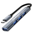 Hub USB USB A zásuvka x4,USB C vidlice PnP grafitu 5Gbps