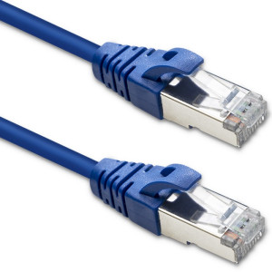 Patch cord F/UTP 6 lanko Cu PVC modrá 3m 26AWG