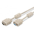 Kabel D-Sub 15pin HD vidlice, D-Sub 15pin HD zásuvka šedá