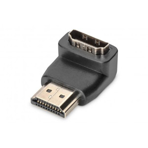 Adaptér HDMI zásuvka 90°, HDMI vidlice Barva: černá