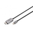 Kabel DisplayPort 1.4,HDMI 2.1 1m černá Mat.těl: hliník