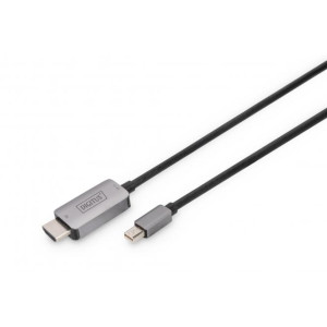 Kabel DisplayPort 1.4,HDMI 2.1 1m černá Mat.těl: hliník
