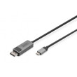Adaptér DisplayPort 1.4,dvousměrný 2m černá