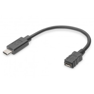 Kabel USB 2.0 USB B micro zásuvka,USB C vidlice niklovaný
