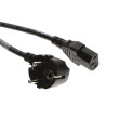 Kabel 3x1mm2 CEE 7/7 (E/F) úhlová vidlice,IEC C13 zásuvka