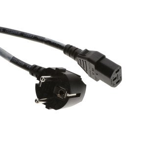 Kabel 3x1mm2 CEE 7/7 (E/F) úhlová vidlice,IEC C13 zásuvka