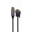 Kabel DisplayPort vidlice,DVI-D (24+1) vidlice 1,8m černá