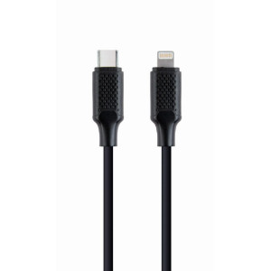 Kabel USB 2.0 vidlice Apple Lightning,USB C vidlice 1m černá