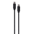 Kabel USB 2.0 USB A vidlice,USB C vidlice zlacený 1,8m černá