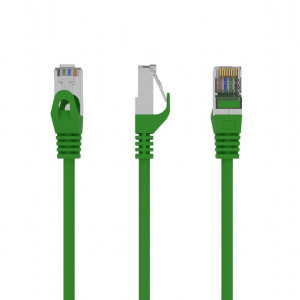 Patch cord F/UTP 6 lanko CCA PVC zelená 3m RJ45 vidlice