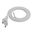 Kabel 2x0,75mm2 CEE 7/16 (C) vidlice,vodiče PVC 2m bílá 2,5A