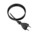 Kabel CEE 7/17 (C) vidlice,vodiče 3m černá guma 2x1,5mm2 16A