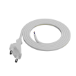 Kabel 2x0,5mm2 CEE 7/16 (C) vidlice,vodiče PVC 1,5m bílá