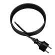 Kabel 2x1mm2 CEE 7/17 (C) vidlice,vodiče PVC 4,5m černá 16A