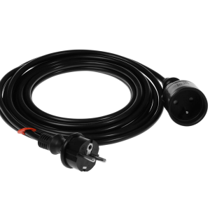 Prodlužovací síťový kabel Zásuvky: 1 PVC černá 3x1,5mm2 3m