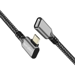 Kabel USB 3.2 Gen 2 USB C zásuvka,USB C úhlová zástrčka 0,5m