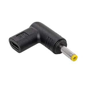 Adaptér USB C zásuvka,DC 4,0/1,7 zástrčka černá 100W 5A