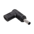 Adaptér USB C zásuvka,DC 4,5/3,0 zástrčka černá 100W 5A