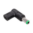 Adaptér USB C zásuvka,DC 6,3/3,0 zástrčka černá 100W 6,7A