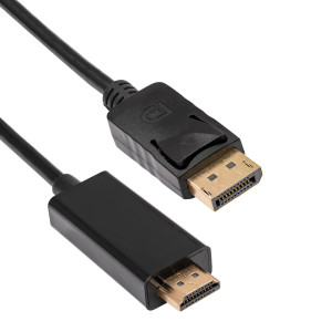 Kabel DisplayPort 1.1a,HDMI 2.0 1,8m černá